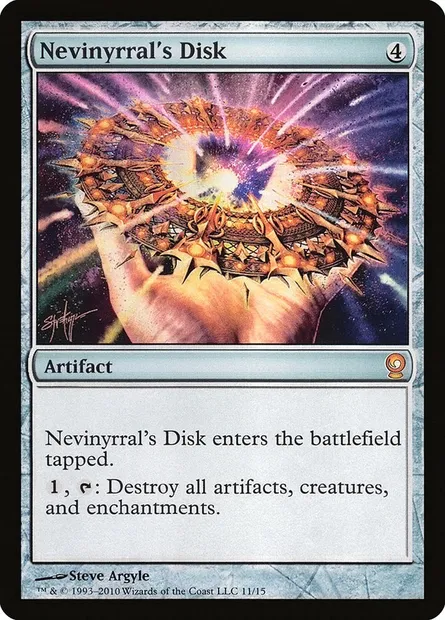 Nevinyrral's Disk, Magic card V10 11 — From the Vault: Relics set