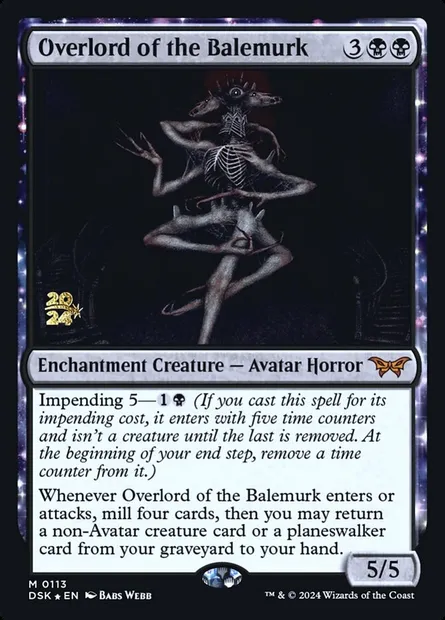 Overlord of the Balemurk, Magic card PDSK 113s — Duskmourn: House of Horror Promos set