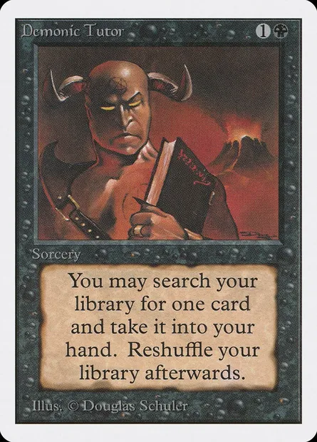 Demonic Tutor, Magic card 2ED 105 — Unlimited Edition set