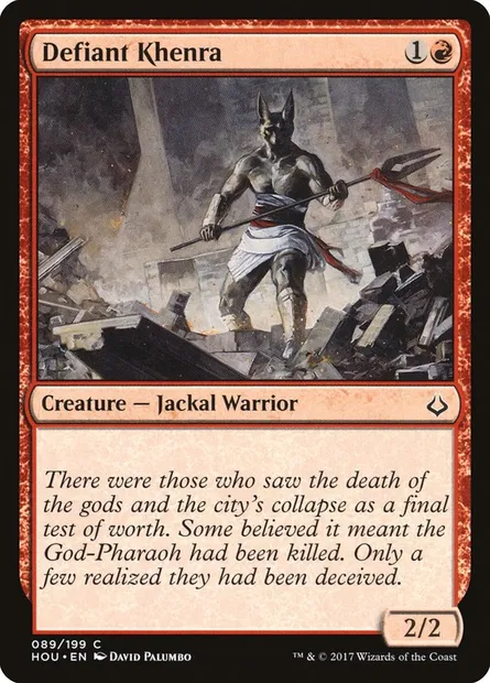Defiant Khenra, Magic card HOU 89 — Hour of Devastation set