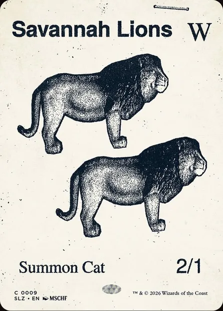 Savannah Lions, Magic card SLZ 9 — The Zeta Set set