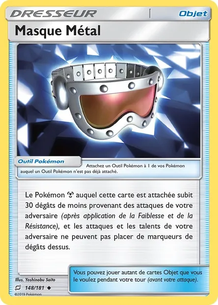 Masque Métal, carte Pokémon TEU 148 — extension Duo de Choc