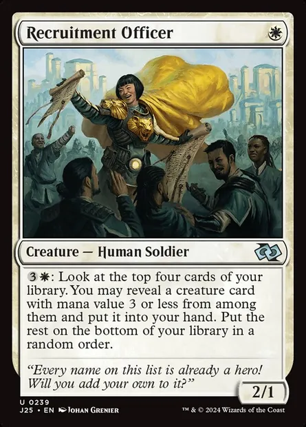 Recruitment Officer, Magic card J25 239 — Foundations Jumpstart set