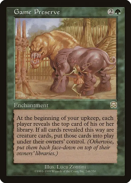 Game Preserve, Magic card MMQ 248 — Mercadian Masques set