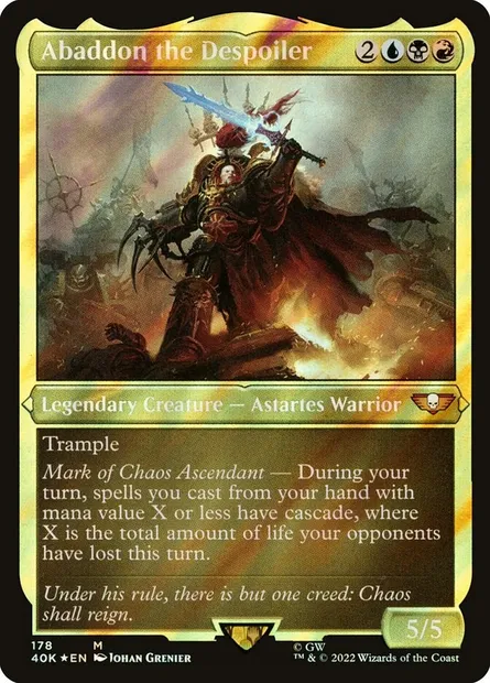 Abaddon the Despoiler, Magic card 40K 178 — Warhammer 40,000 Commander set