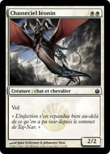 Chasseciel léonin, carte Magic MBS 11 — extension Mirrodin assiégé