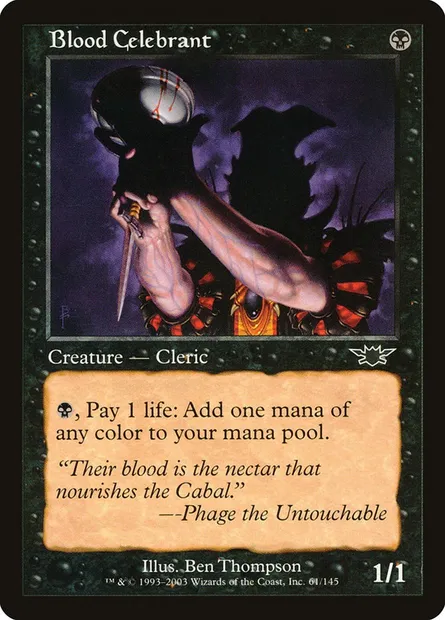Blood Celebrant, Magic card LGN 61 — Legions set