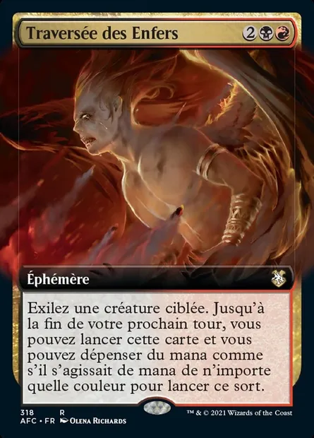 Traversée des Enfers, carte Magic AFC 318 — extension Forgotten Realms Commander
