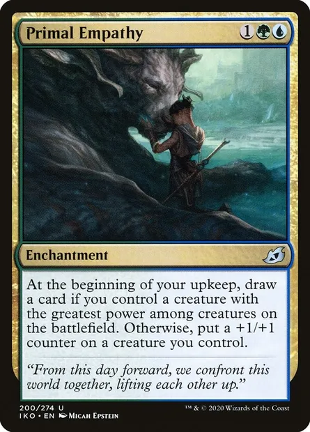 Primal Empathy, Magic card IKO 200 — Ikoria: Lair of Behemoths set