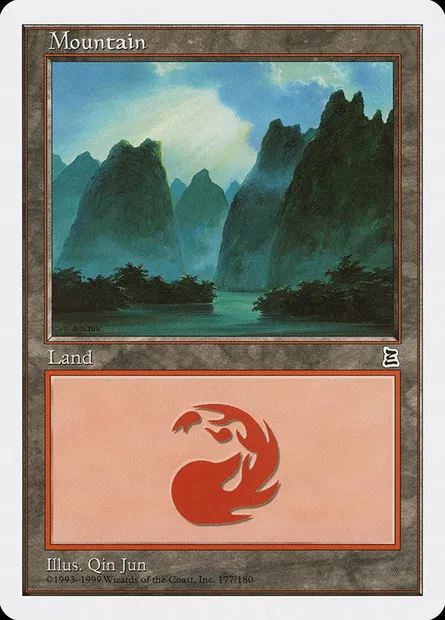 Mountain, Magic card PTK 177 — Portal Three Kingdoms set