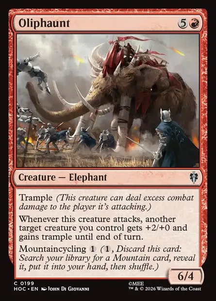 Oliphaunt, Magic card HOC 199 — The Hobbit Eternal set