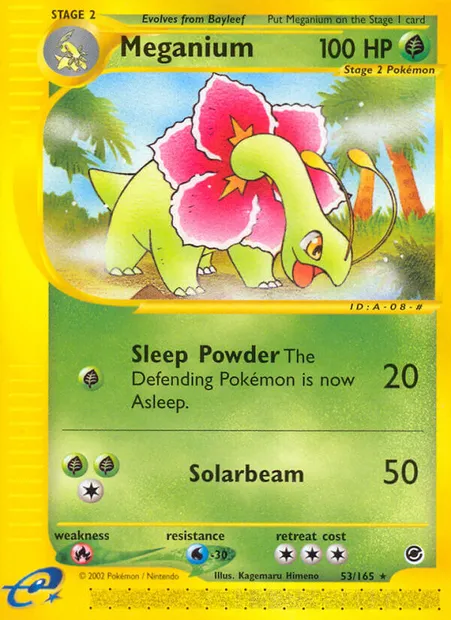 Meganium, Pokémon card EX 53 — Expedition Base Set set