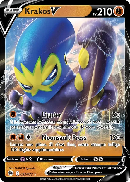 Krakos V, carte Pokémon CPA 32 — extension La Voie du Maître