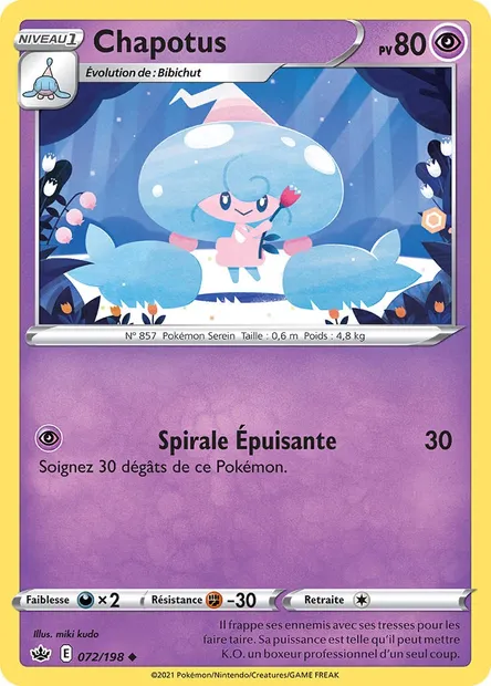 Chapotus, carte Pokémon CRE 72 — extension Règne de Glace