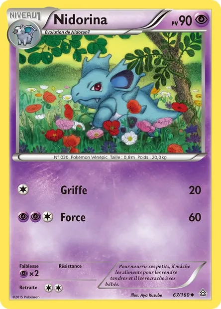 Nidorina, carte Pokémon PRC 67 — extension Primo-Choc