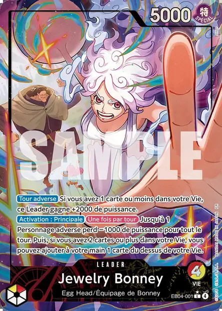 Jewelry Bonney, carte One Piece EB04-001 — extension EGGHEAD CRISIS