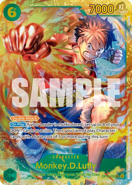 Monkey.D.Luffy, One Piece card OP13-118 — CARRYING ON HIS WILL set