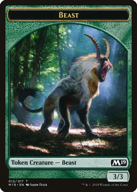Beast, carte Magic TM19 12 — extension Core Set 2019 Tokens
