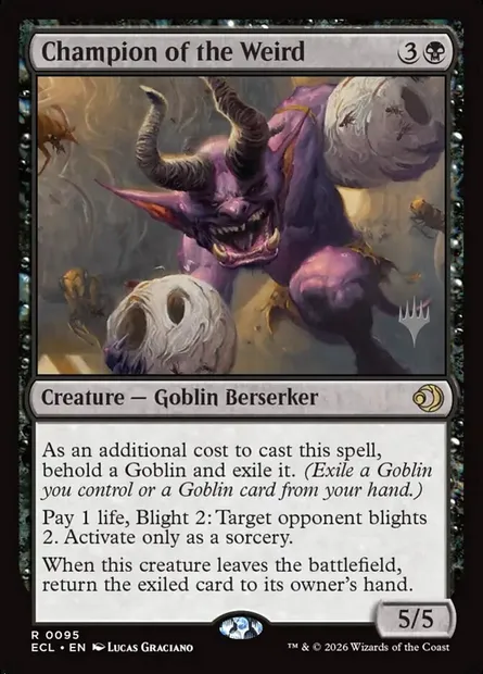 Champion of the Weird, Magic card PECL 95p — Lorwyn Eclipsed Promos set