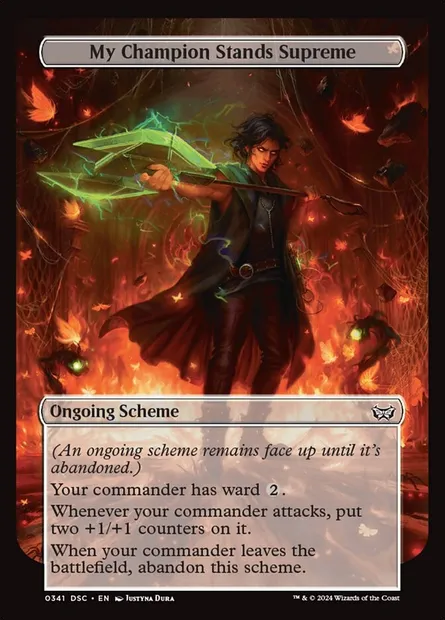 My Champion Stands Supreme, Magic card DSC 341 — Duskmourn: House of Horror Commander set
