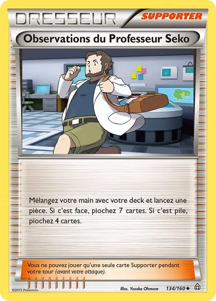 Observations du Professeur Seko, carte Pokémon PRC 134 — extension Primo-Choc
