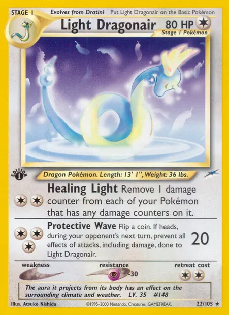 Light Dragonair, Pokémon card NDE 22 — Neo Destiny set