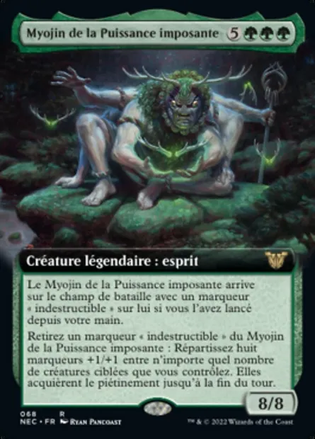 Myojin de la Puissance imposante, carte Magic NEC 68 — extension Neon Dynasty Commander