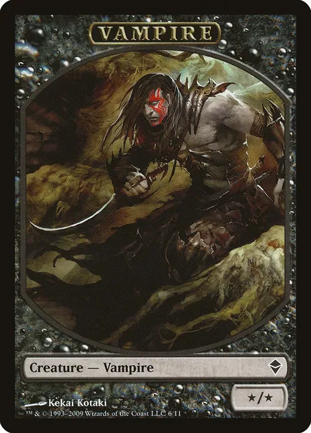 Vampire, Magic card TZEN 6 — Zendikar Tokens set