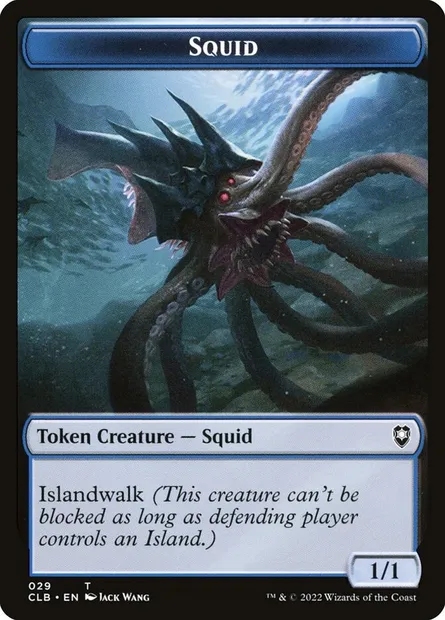 Squid, Magic card TCLB 29 — Battle for Baldur's Gate Tokens set