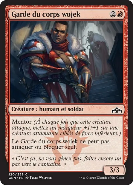 Garde du corps wojek, carte Magic GRN 120 — extension Les Guildes de Ravnica