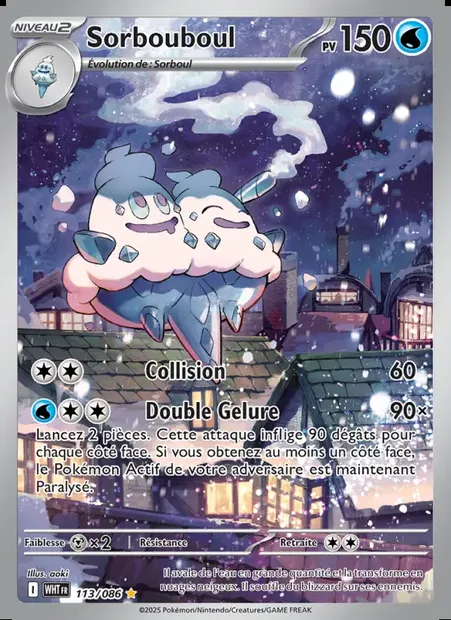 Sorbouboul, carte Pokémon WHT 113 — extension Flamme Blanche