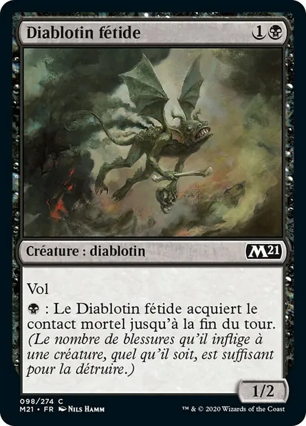 Diablotin fétide, carte Magic M21 98 — extension Core Set 2021