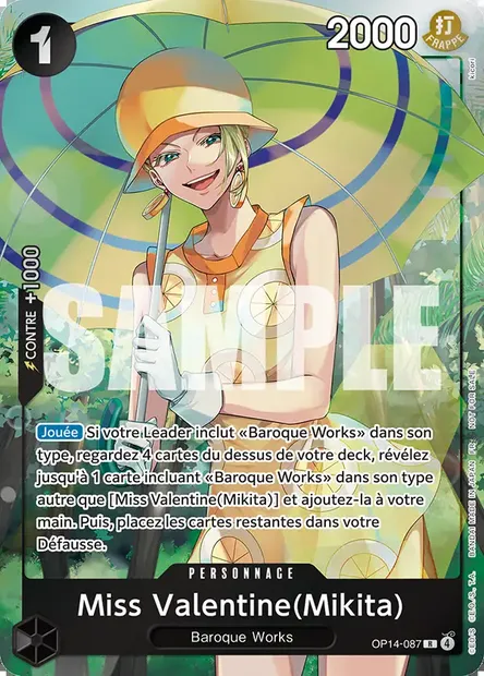 Miss Valentine(Mikita), carte One Piece OP14-087 — extension LES SEPT DE LA MER D'AZUR