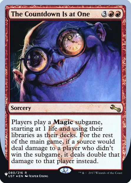 The Countdown Is at One, carte Magic ULST 28 — extension The List (Unfinity Foil Edition)