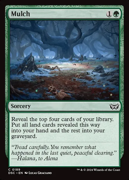 Mulch, Magic card DSC 189 — Duskmourn: House of Horror Commander set
