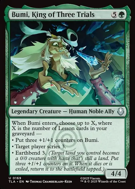 Bumi, King of Three Trials, Magic card TLA 169 — Avatar: The Last Airbender set