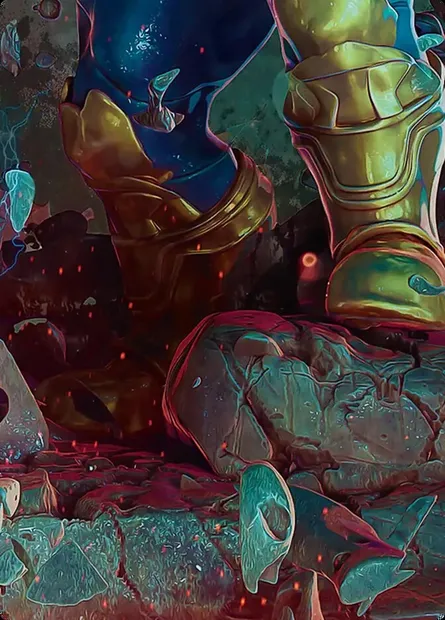 Thanos, the Mad Titan // Thanos, the Mad Titan, Magic card AMSH 8c — Marvel Super Heroes Art Series set