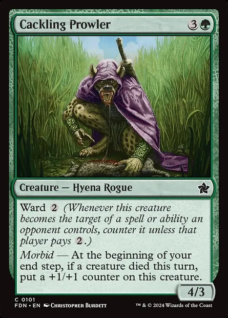Cackling Prowler, Magic card FDN 101 — Foundations set