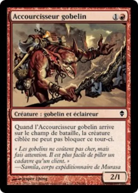 Accourcisseur gobelin, carte Magic ZEN 128 — extension Zendikar
