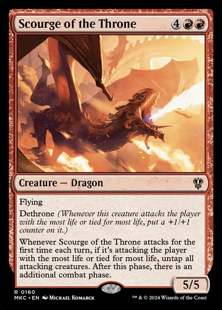 Scourge of the Throne, Magic card MKC 160 — Murders at Karlov Manor Commander set