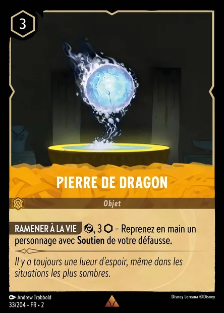 Pierre de Dragon, carte Disney Lorcana CH2-033 — extension L'Ascension des Floodborn