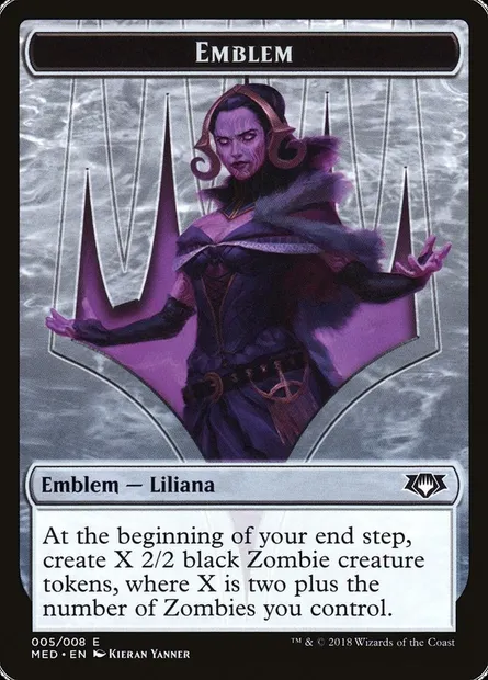 Liliana, the Last Hope Emblem, carte Magic TMED G5 — extension Mythic Edition Tokens