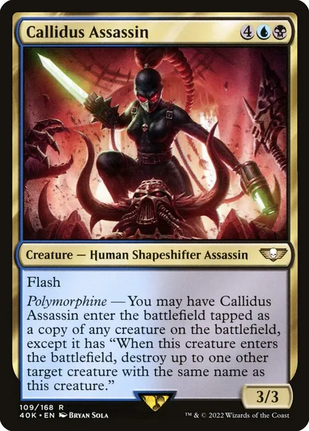 Callidus Assassin, Magic card 40K 109 — Warhammer 40,000 Commander set