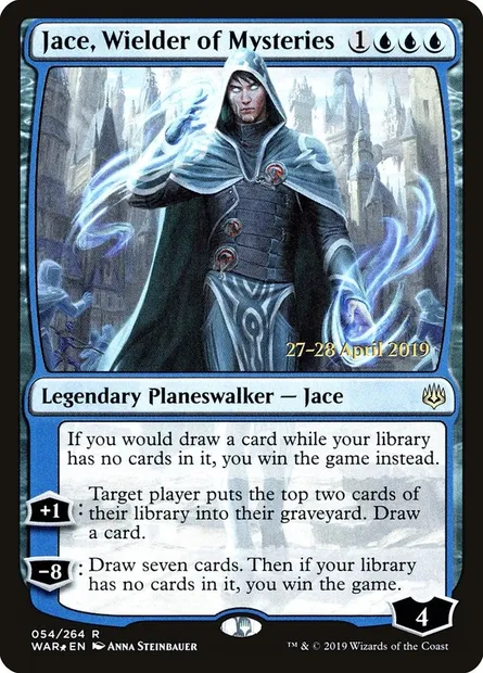 Jace, porteur de mystères, carte Magic PWAR 54s — extension War of the Spark Promos