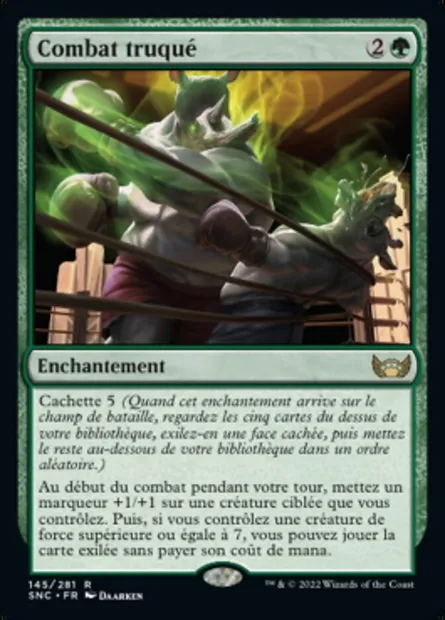Combat truqué, carte Magic SNC 145 — extension Les rues de la Nouvelle-Capenna