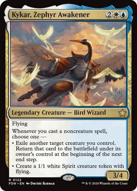 Kykar, Zephyr Awakener, Magic card PFDN 122p — Foundations Promos set