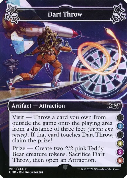 Dart Throw, Magic card UNF 208c — Unfinity set