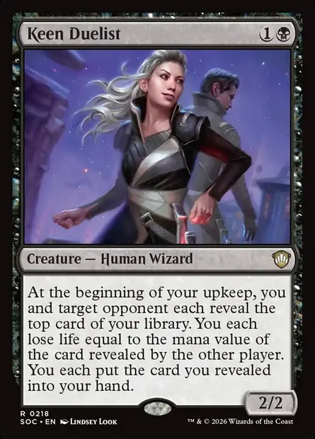 Keen Duelist, Magic card SOC 218 — Secrets of Strixhaven Commander set