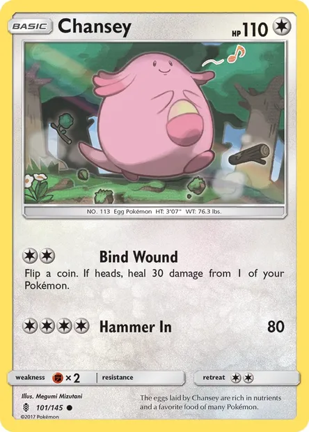 Chansey, Pokémon card GRI 101 — Guardians Rising set