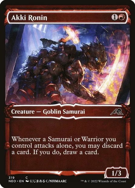 Akki Ronin, Magic card NEO 319 — Kamigawa: Neon Dynasty set